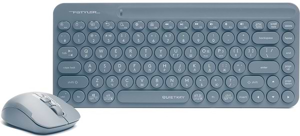 Фото - Уцінка - Клавіатура + миша бездротова A4tech FG3200 Air2 (Blue)