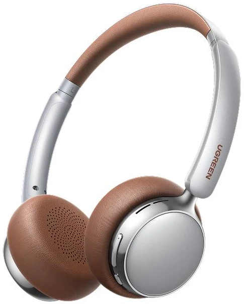 Навушники накладні бездротові UGREEN HP207 Studio Plus Active Noise Cancelling Silver Brown (75629)