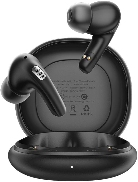 Навушники вкладиші бездротові TWS AceFast W3 ANC Black (6974316284796) - Фото 1