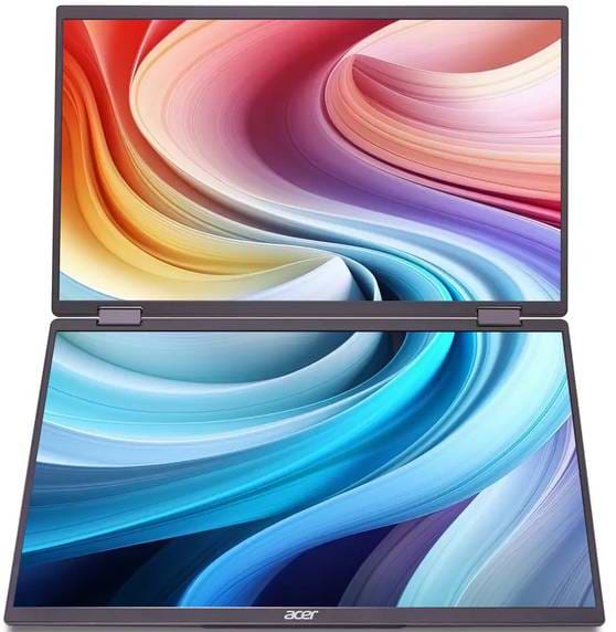 Фото - Монитор Acer Dual Portable PD163Qbmiuux Silver (UM.ZP3EE.008)