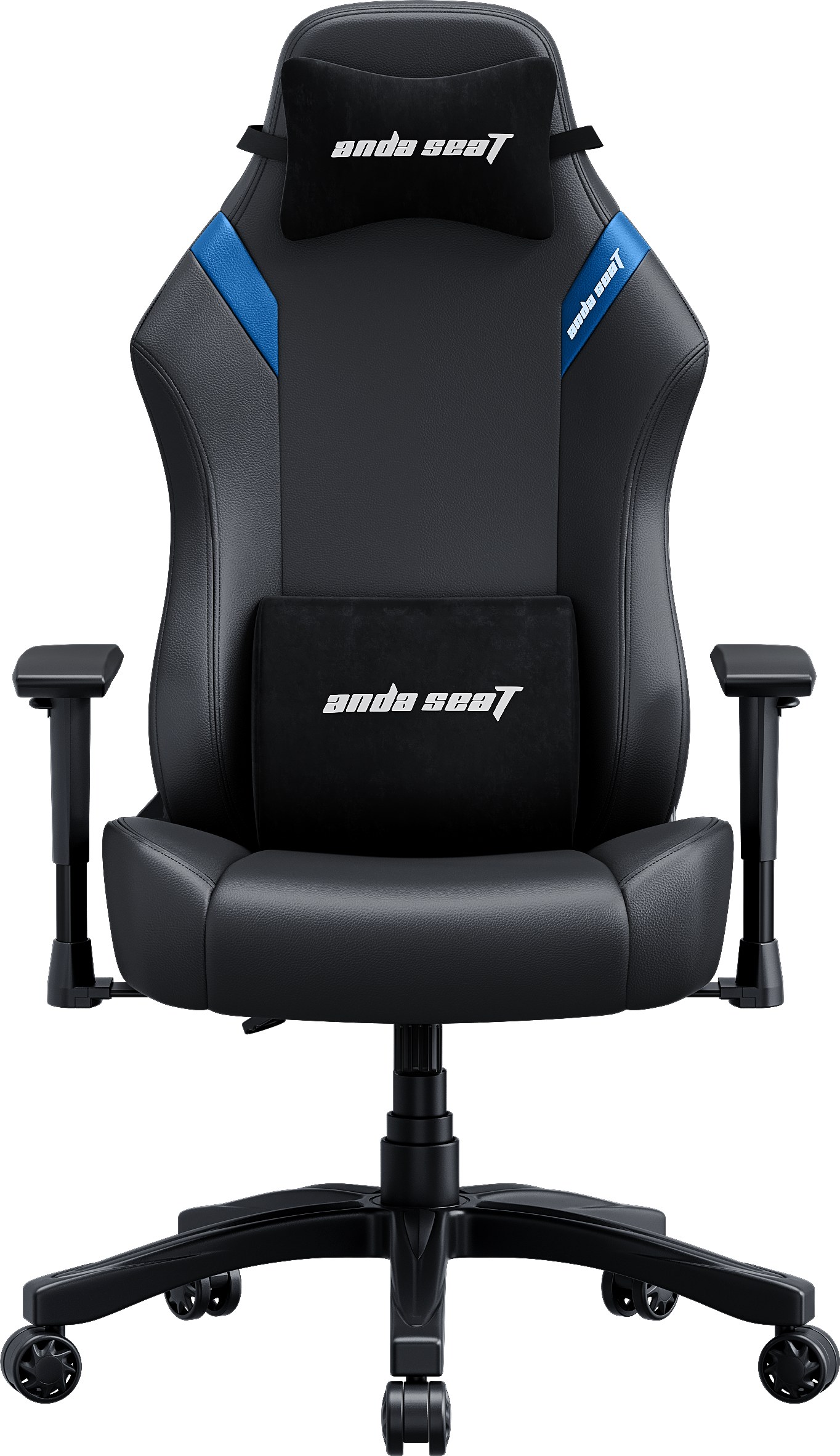 Кресло для геймеров Anda Seat Luna Size L Black/Blue PVC (AD18-44-BS-PV) - Фото 1