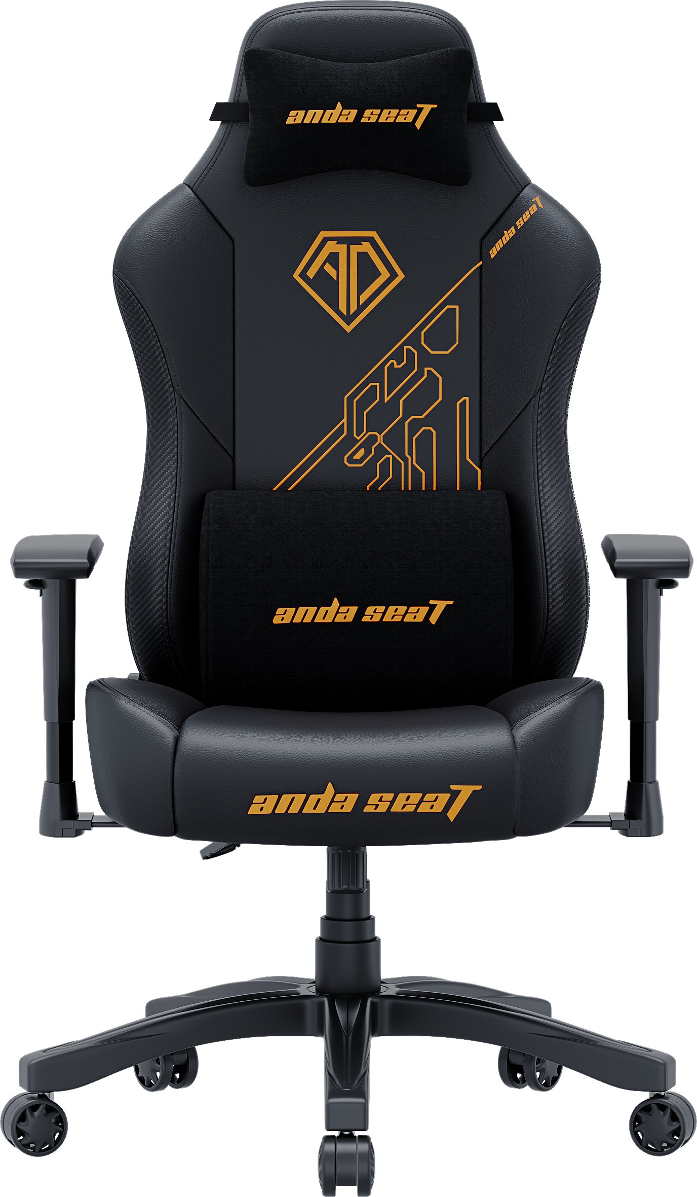 Крісло для геймерів Anda Seat Phantom 3  Tiger edition Black PVC Size L (AD18Y-14-B-PV/C) - Фото 1