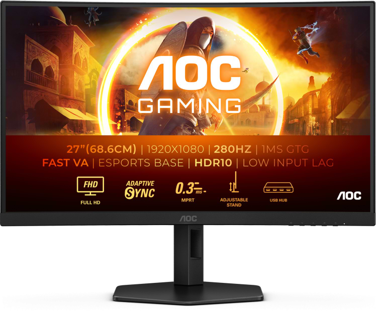 Монитор игровой AOC C27G4ZXU  Black - Фото 1