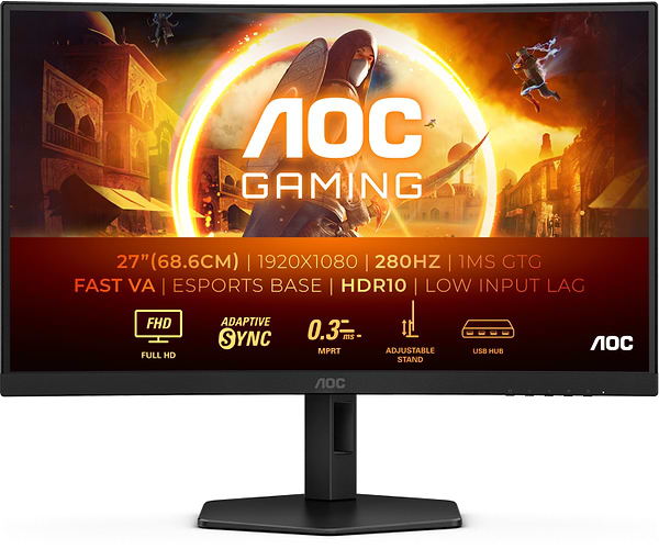 Фото - Монітор ігровий AOC C27G4ZXU  Black