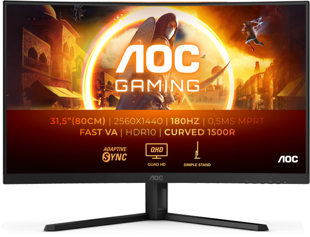 Монитор игровой AOC CQ32G4VE Black - Фото 1