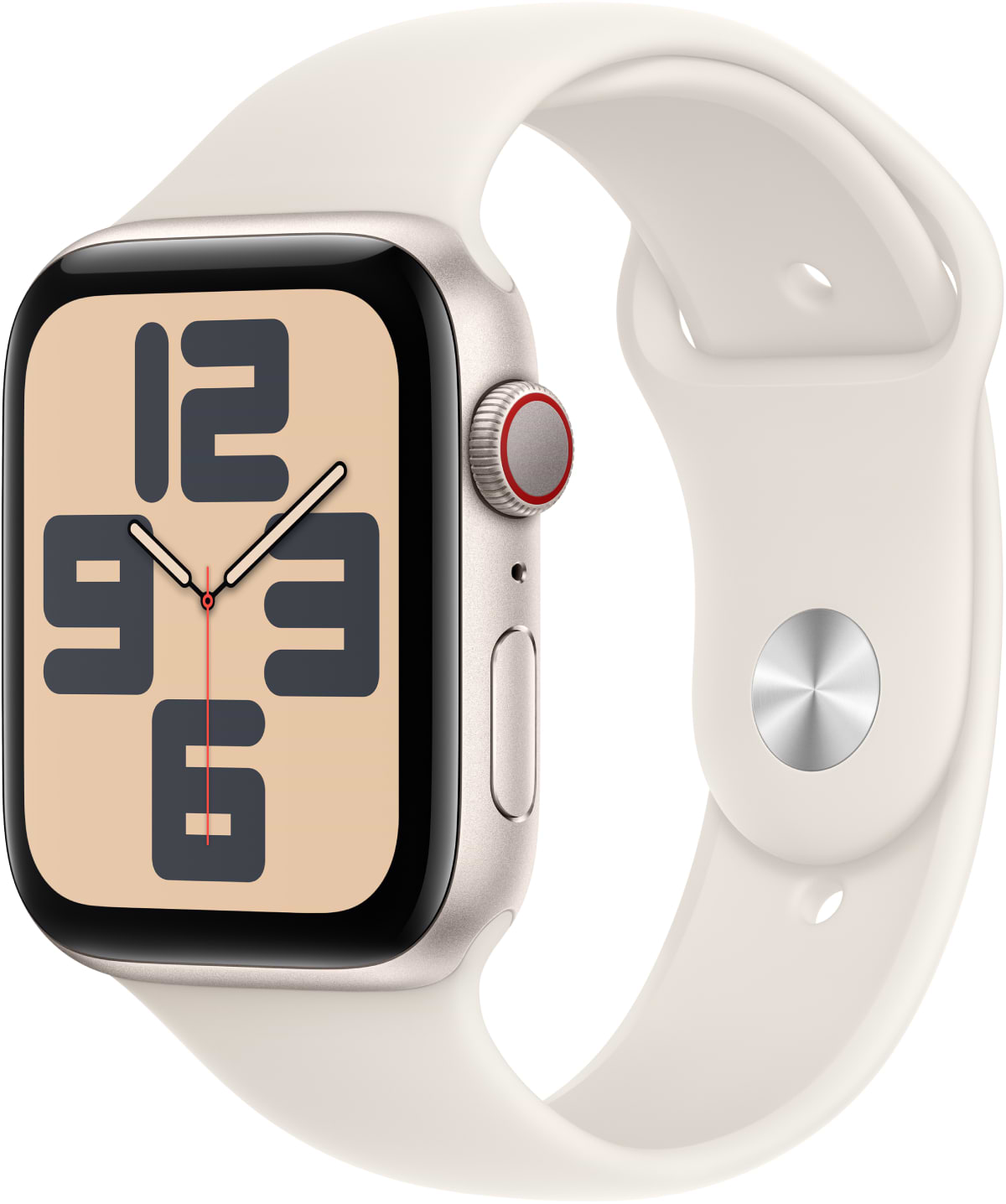 Смарт-часы Apple Watch SE GPS + eSIM 44mm Starlight Aluminium Case with Starlight Sport Band - M/L - Фото 1