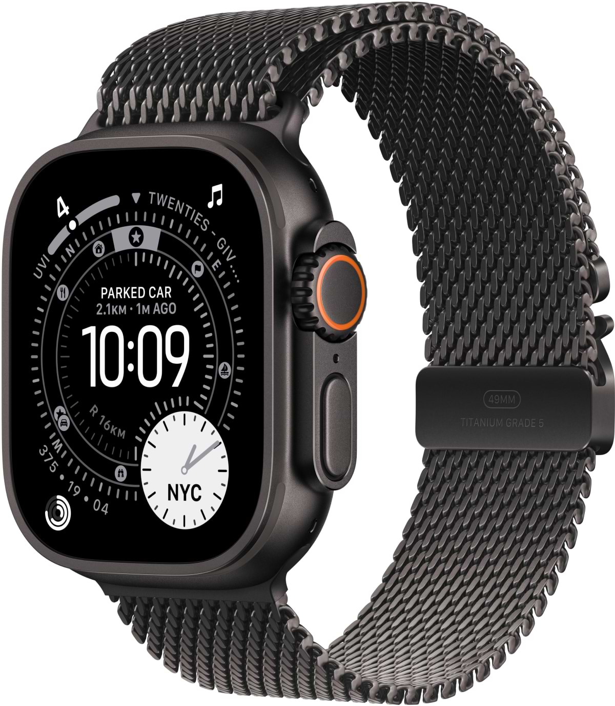 Смарт-годинник Apple Watch Ultra 3 GPS + eSIM 49mm Black Titanium Case with Black Titanium Milanese Loop - S - Фото 1