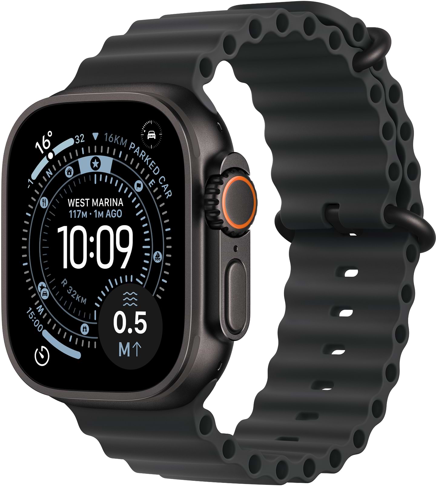 Смарт-часы Apple Watch Ultra 3 GPS + eSIM 49mm Black Titanium Case with Black Ocean Band - Фото 1