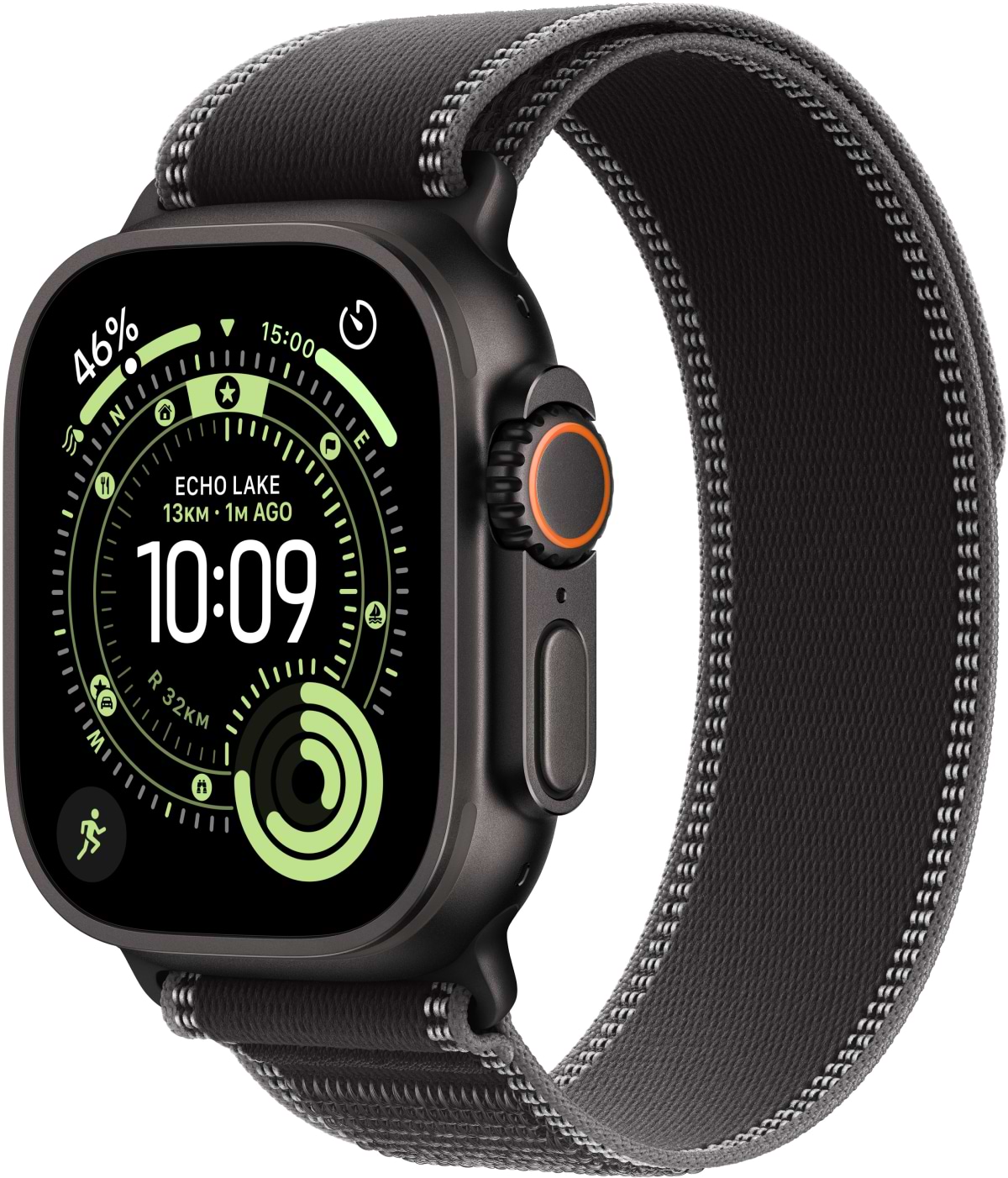 Смарт-годинник Apple Watch Ultra 3 GPS + eSIM 49mm Black Titanium Case with Black/Charcoal Trail Loop - S/M - Фото 1
