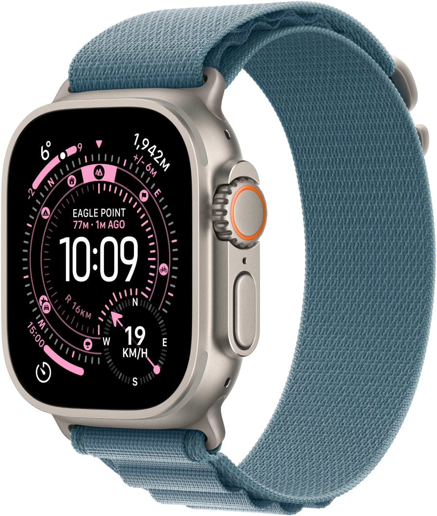 Смарт-годинник Apple Watch Ultra 3 GPS + eSIM 49mm Natural Titanium Case with Light Blue Alpine Loop - Large - Фото 1