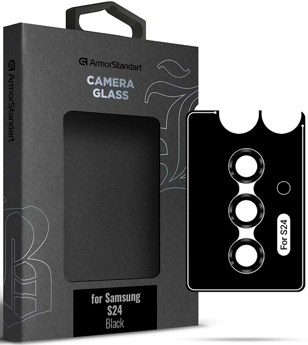 Фото - Захисне скло для смартфону Armorstandart для камери Supreme Black Icon for Samsung S24 Black (ARM76607)