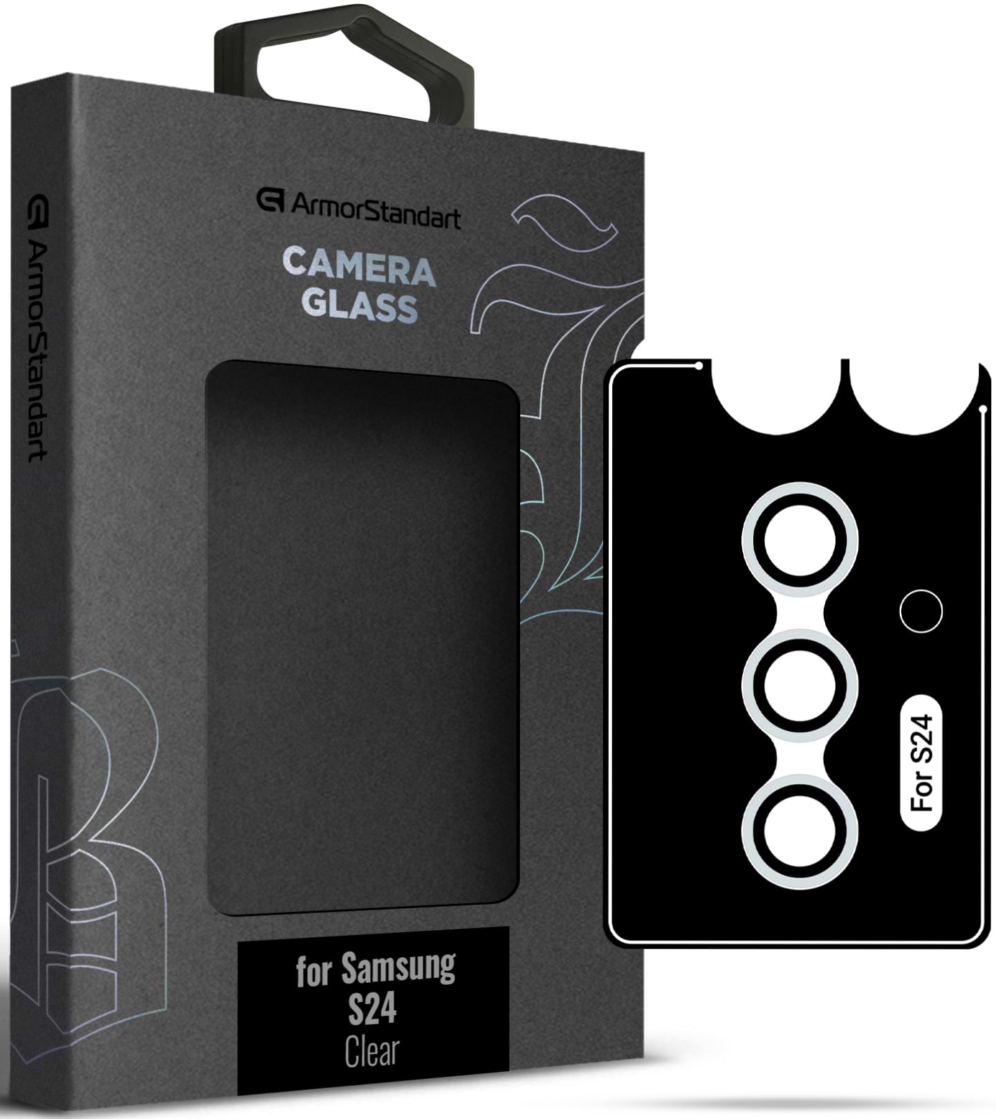 Защитное стекло для смартфона Armorstandart для камеры Supreme Black Icon for Samsung S24 Clear (ARM76614)