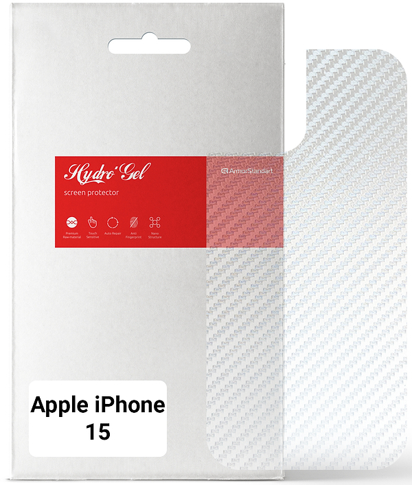 Фото - Защитная пленка для смартфона Armorstandart на заднюю панель for Apple iPhone 15 Carbone Transparent (ARM71898)