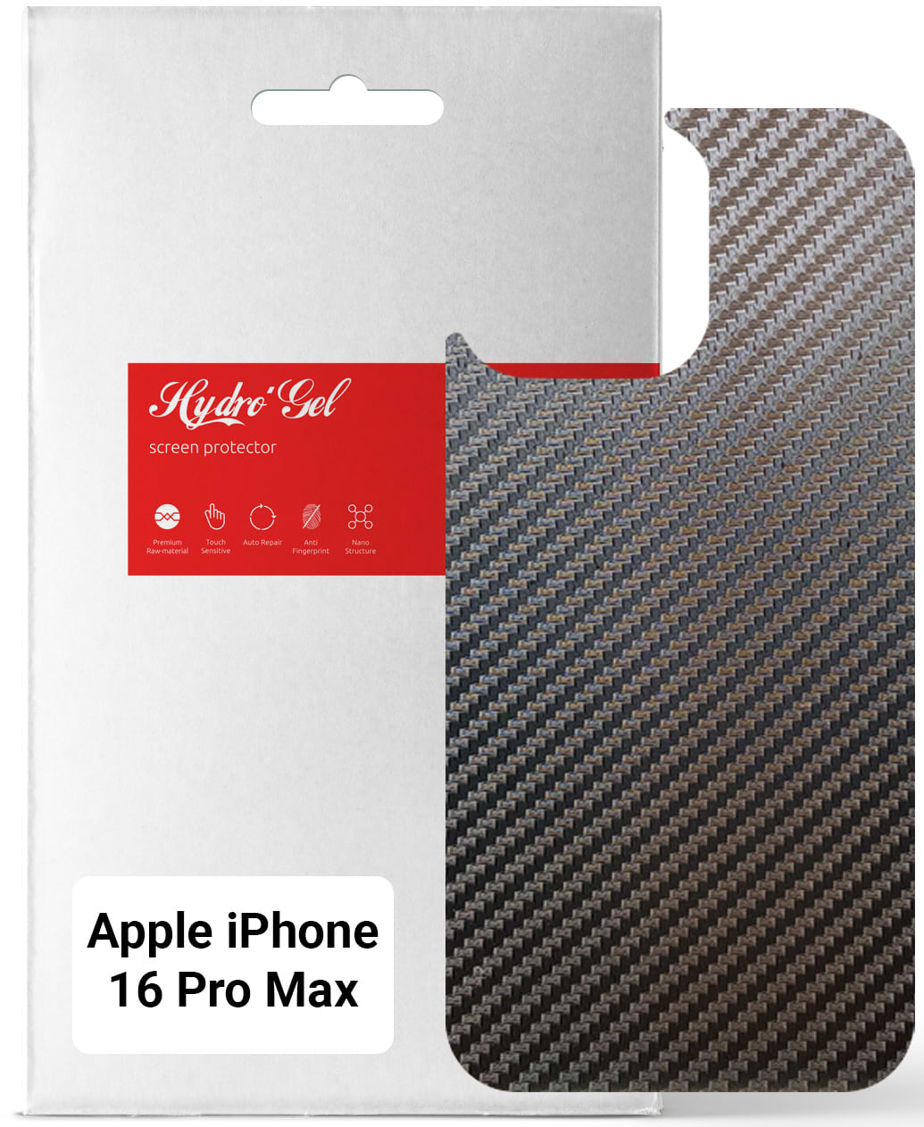 Захисна плівка для смартфону Armorstandart на задню панель for Apple iPhone 16 Pro Max Carbone (ARM79613) - Фото 1