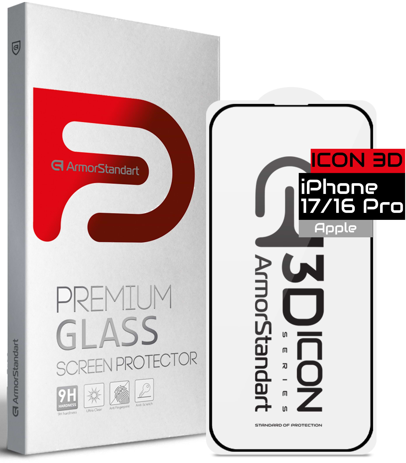 Захисне скло для смартфону Armorstandart Icon 3D for Apple iPhone 17 / 16 Pro (ARM86213) - Фото 1