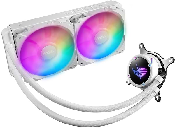 Фото - Водяна система охолодження Asus ROG Strix LC II 240 ARGB White Edition (90RC00E2-M0UAY4)