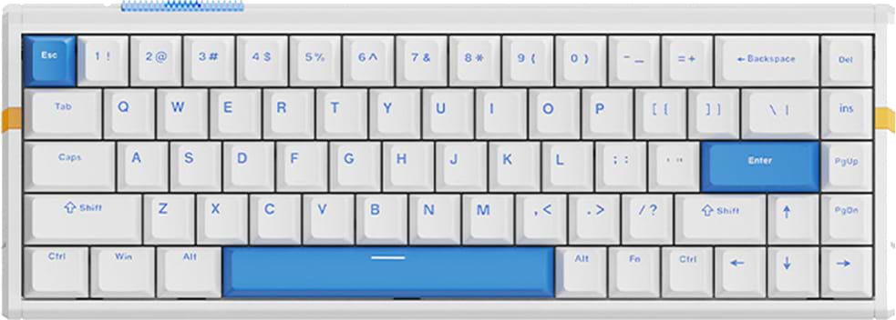 Клавіатура дротова ігрова ATK RS6 Aluminum Hall Effect ENG (ATK-RS6-WHT)