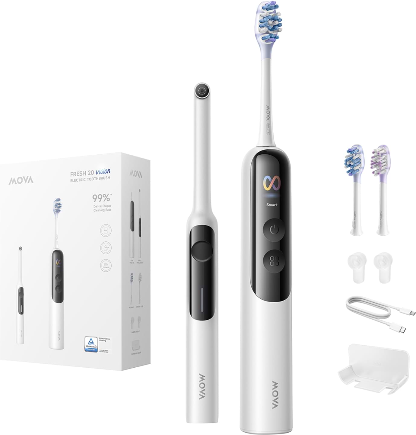 Зубна щітка електрична Mova Fresh 20 Sensus White (ATS25B-WH) - Фото 1