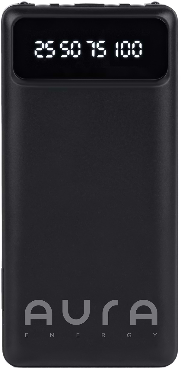Фото - Батарея мобільна Aura NRG10 10000 mAh Black (PBANRG10B)