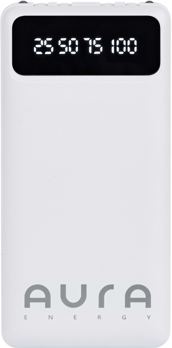 Фото - Батарея мобільна Aura NRG10 10000 mAh White (PBANRG10W)