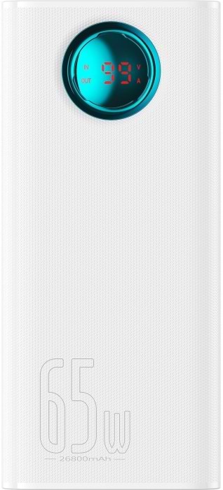 Батарея мобільна Baseus Amblight 26800mAh 65W OE White (P10022402223-00) - Фото 1