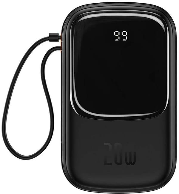 Фото - Батарея мобільна Baseus Qpow 20000mAh 20W,1xLightning 1xUSB,1xType-C QC3.0 Black (PPQD060201)
