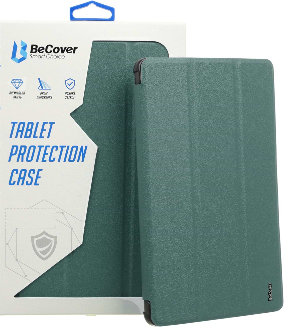 Чехол для планшета BeCover Tri Fold Soft TPU с креплением Apple Pencil for Apple iPad Pro 12.9 2020/2021/2022 Dark Green (711116)