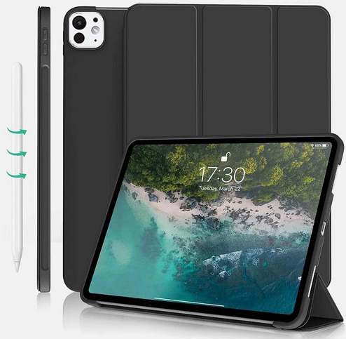 Чохол для планшету BeCover Tri Fold Soft TPU Silicone for Apple iPad Pro 13'' M4 2024 Black (711750) - Фото 1