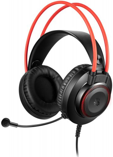 Гарнитура проводная игровая Bloody G200Q (Black+Red) - Фото 1
