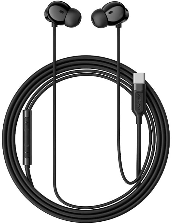 Фото - Наушники вкладыши проводные AceFast L10 USB-C Black (6974316285335)