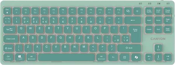 Фото - Клавіатура дротова Canyon OnType 10 TKL Mechanical Silent Low-profile Green (CNS-HKB10GR)
