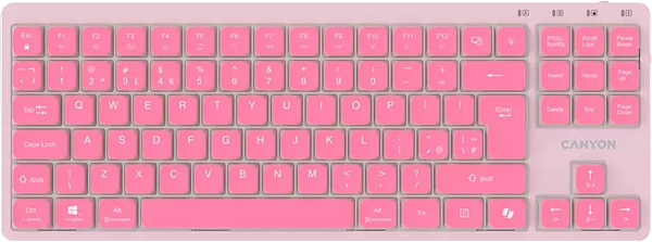 Фото - Клавіатура дротова Canyon OnType 10 TKL Mechanical Silent Low-profile Pink (CNS-HKB10P)
