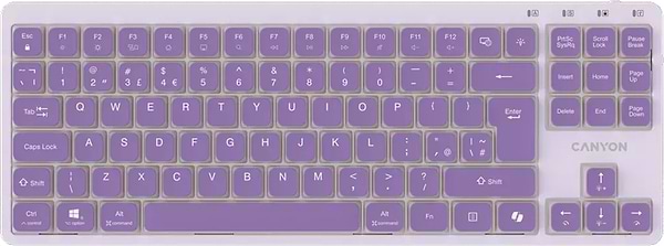 Фото - Клавіатура дротова Canyon OnType 10 TKL Mechanical Silent Low-profile Violet (CNS-HKB10V)