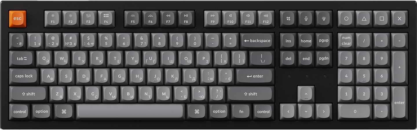 Клавіатура бездротова Keychron K10 Max Super Banana Switch Black RGB (K10M-H4-UA)