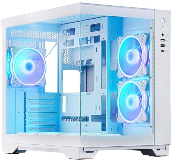 Корпус Chieftec VISIO ATX, без БП White (GM-30W-TG-OP)
