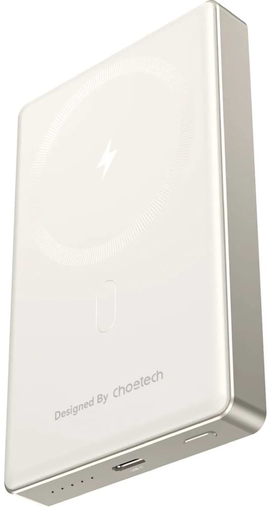 Батарея мобильная Choetech Magnetic Wireless 10000mAh 20W Beige (B739-CCCWH) - Фото 1