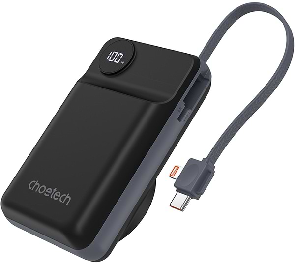Фото - Батарея мобільна Choetech Magnetic Wireless 20000mAh 22.5W Black (B696-BK)