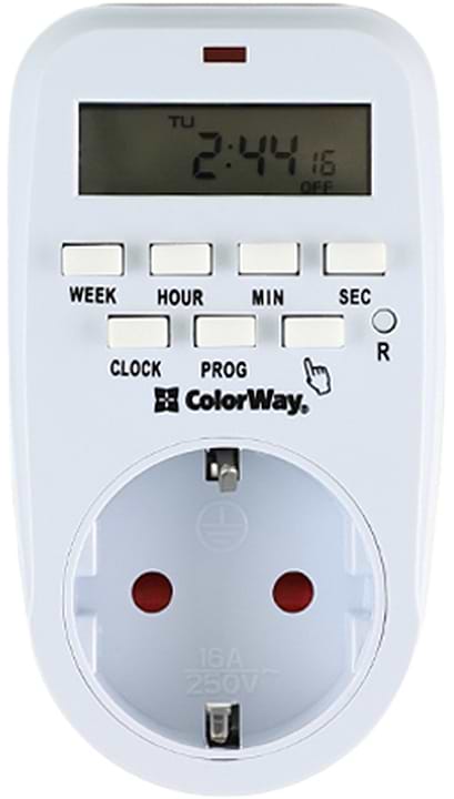Фото - Розумна розетка Colorway 16A/3680W (CW-STE01-7D)