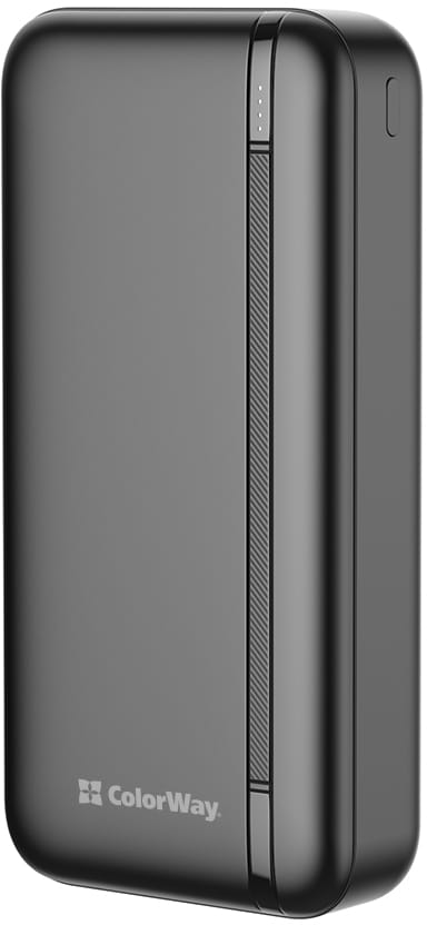 Батарея мобільна Colorway 20000 Ah Portable Charger USB QC3.0 + USB-C PD22.5W Black (CW-PB200LPB4BK-PD) - Фото 1