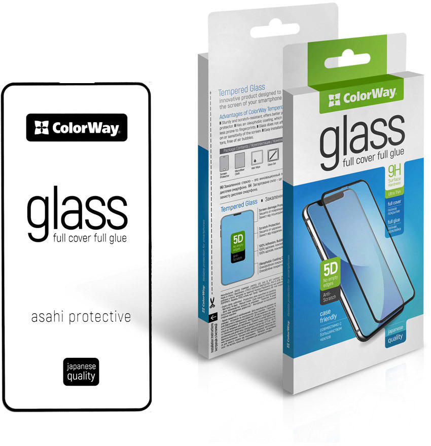 Защитное стекло для смартфона Colorway Apple iPhone 15 Black (CW-GSFGAI15-BK)