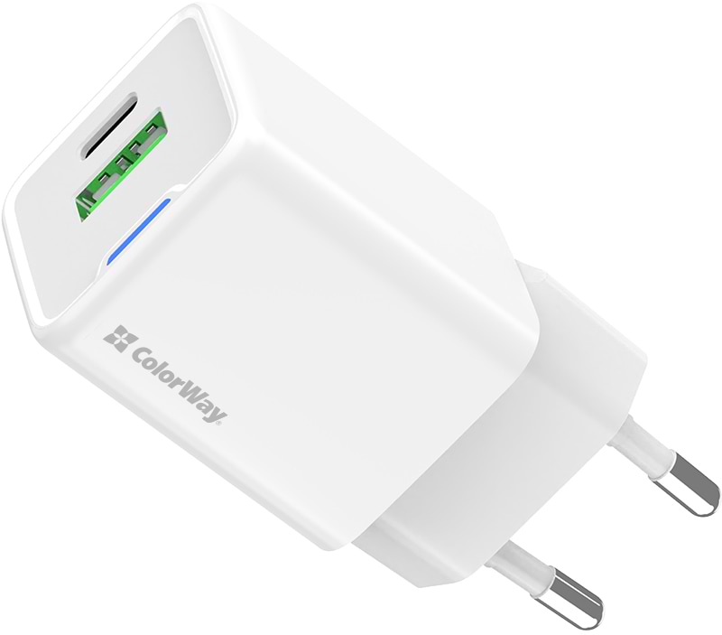Мережевий зарядний пристрій Colorway GaN Mini 30W PD Port PPS USB White (CW-CHS053PD-WT) - Фото 1