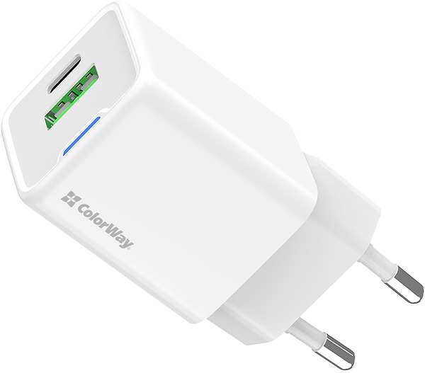 Фото - Мережевий зарядний пристрій Colorway GaN Mini 35W PD Port PPS USB White (CW-CHS055PD-WT)