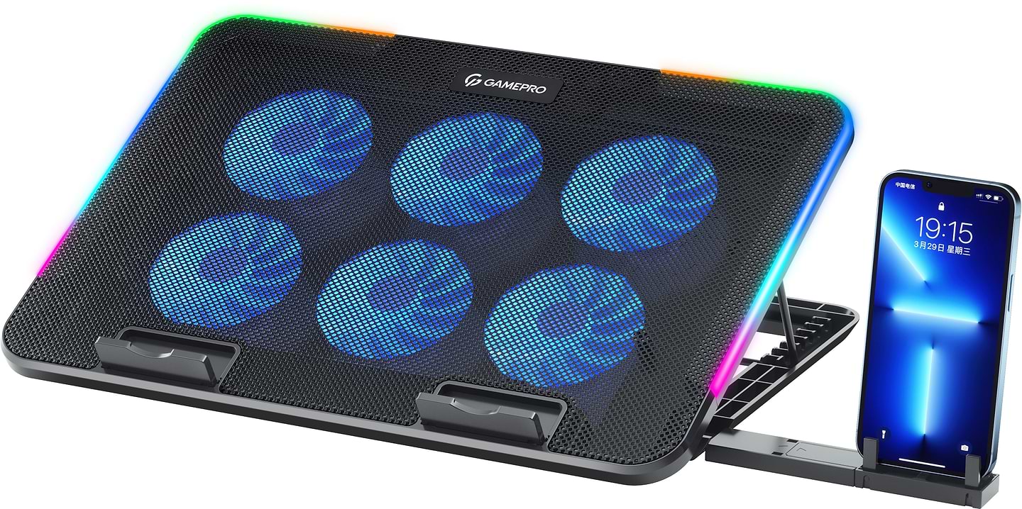 Підставка під ноутбук охолоджуюча GamePro CP670 Black - Фото 1