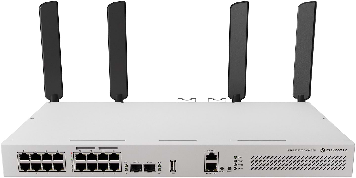 Коммутатор локальної мережі (Switch) MikroTik CRS418-8P-8G-2S+5AXQ2AXQ