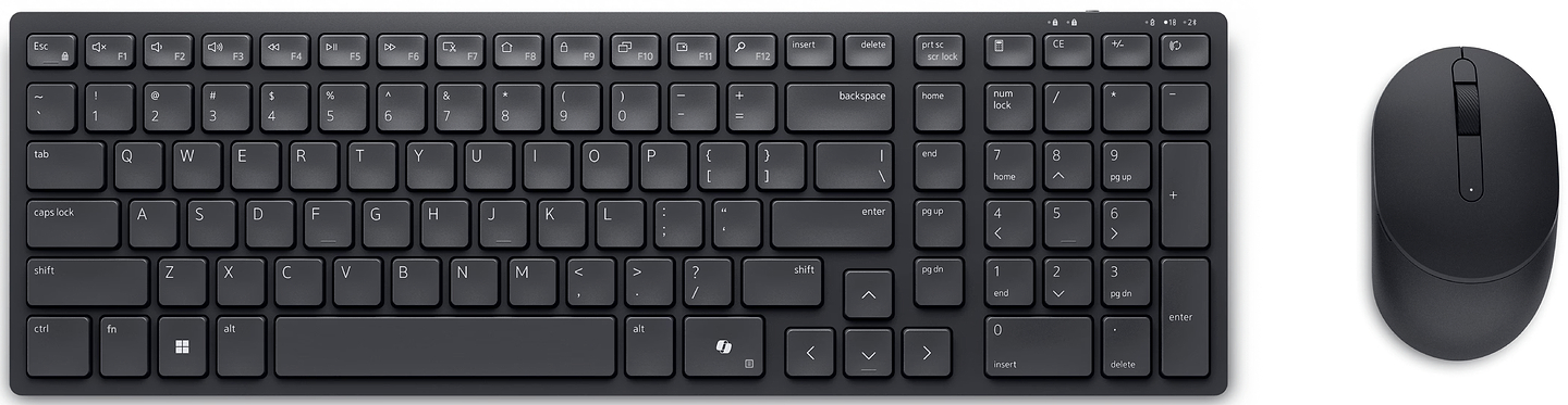 Клавиатура+мышь беспроводная Dell Pro Compact Silent Keyboard and Mouse KM555 Ukrainian (580-BBWJ) - Фото 1