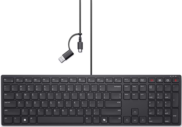 Фото - Клавиатура проводная Dell Wired Collaboration Keyboard KB525C Ukrainian (580-BBTG)