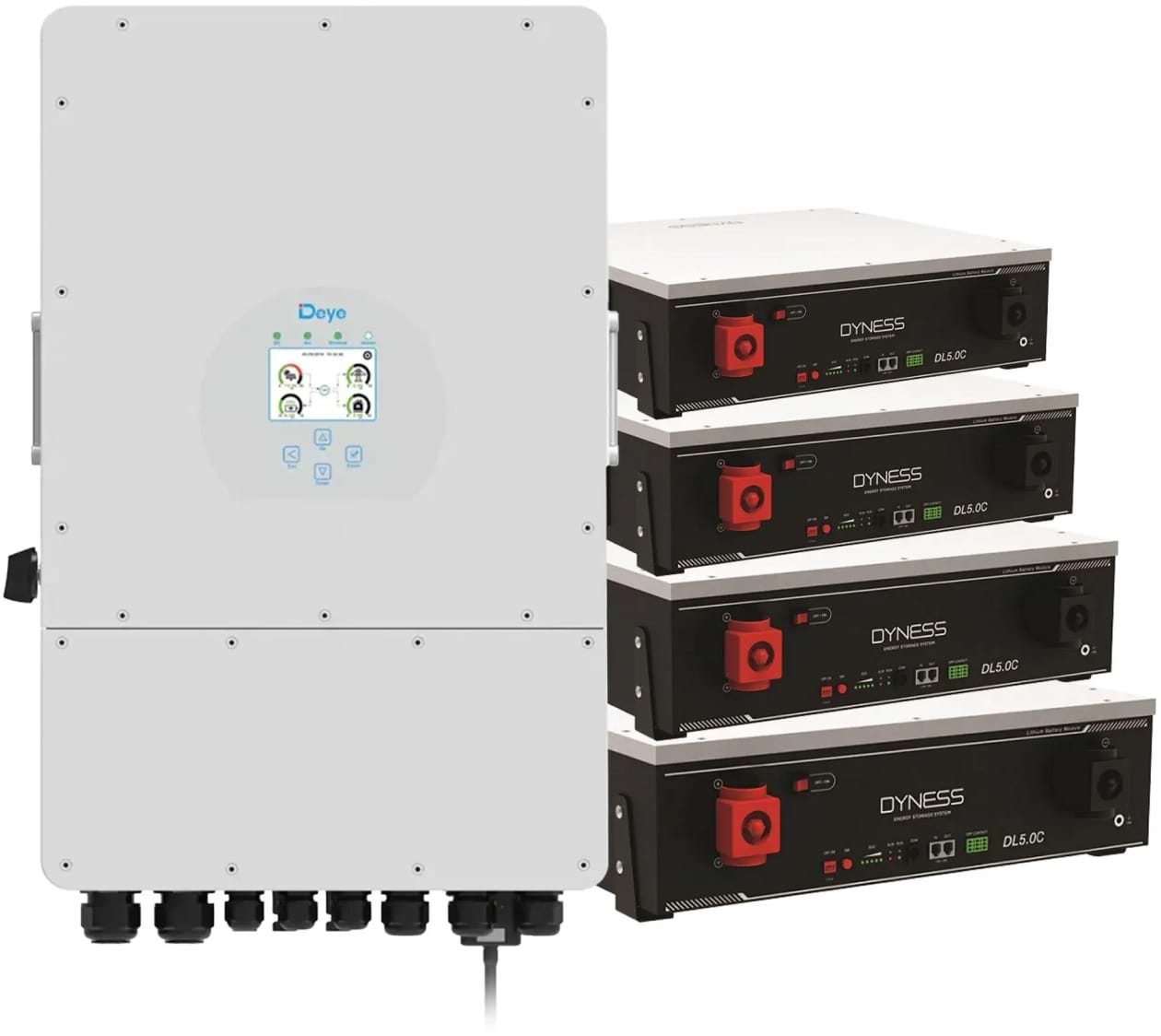 Система хранения энергии Deye SUN-12K-SG02LP1-EU-AM3-4DY20.48K-LFP-W