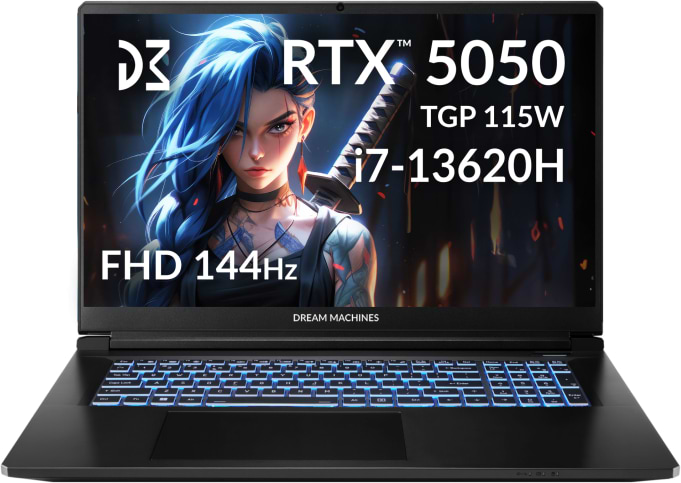 Ноутбук игровой Dream Machines CI7-13620H (RG5050-17UA28) Black - Фото 1