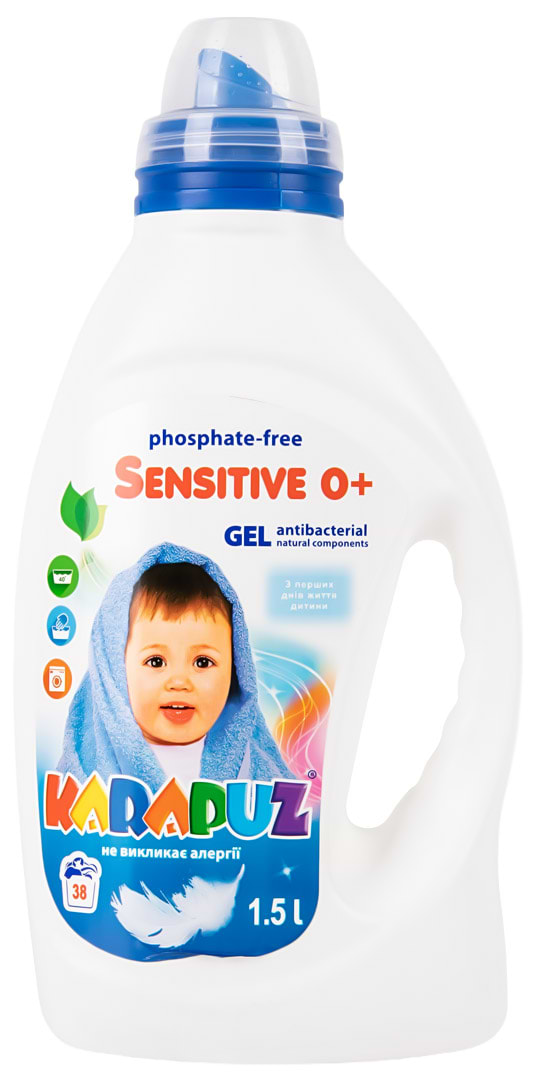 Гель для стирки Карапуз Sensitive для стирки детского белья, 1,5 л