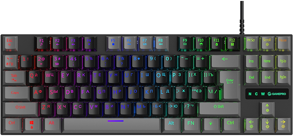 Фото - Клавиатура проводная игровая GamePro LED USB (MK100R)